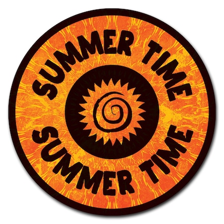 Summer Time Circle Corrugated Plastic Sign